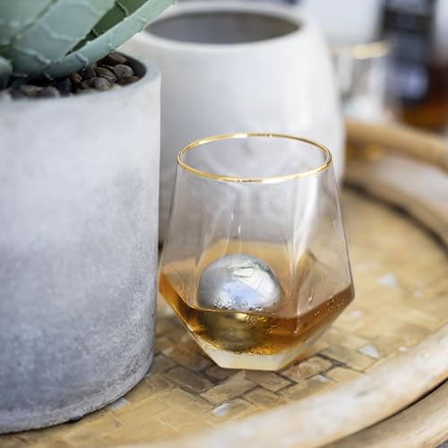 Outset Set of 2 Stainless Steel Ice Cube Spheres for Whisky & Cocktails, 1.57" Chillers