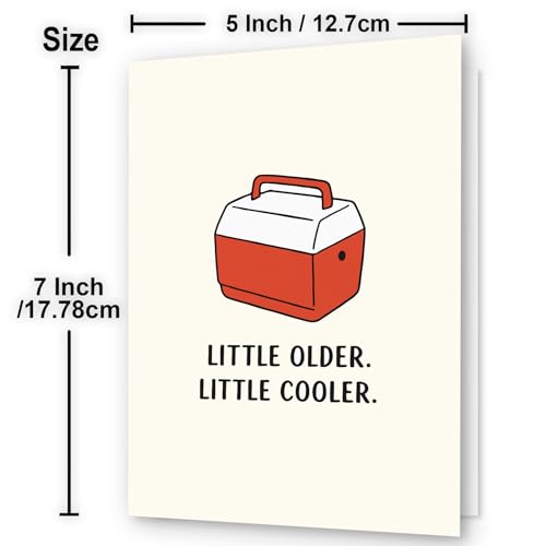 Funny Birthday Card for Men, Silk Finish Greeting Card with Envelope