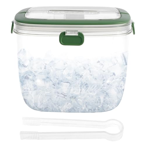 5L Portable Ice Bucket with Lid & Tongs, Sealed Ice Storage Bin for Parties & Camping