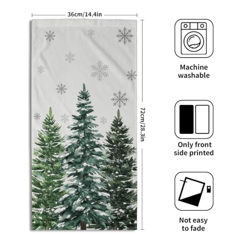 Granbey Winter Elk Snowflake Hand Towels Set of 2, Microfiber Kitchen Decor
