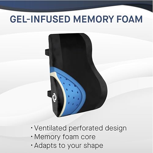 Ergonomic Lumbar Support Pillow with Cooling for Office & Car