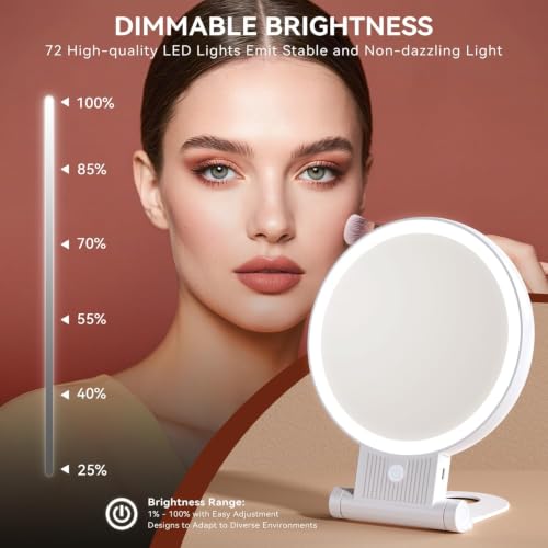 Auxmir 30X/1X Makeup Magnifying Mirror with Light, BM-2403