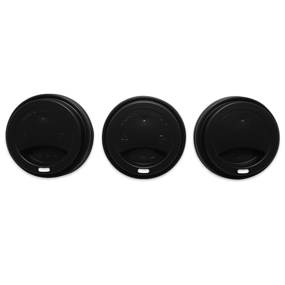 Siptown Hot Paper Cup Lids 200 Count Dome Lids Hot for Beverages, Coffee, Tea | Bulk Quantity for Restaurants & Coffee Shops | Easy Sipping Plastic Lids (12-20oz - White)
