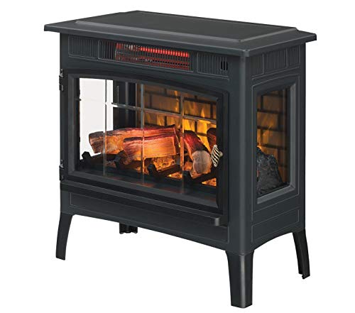 Freestanding Electric Fireplace Stove Heater with 3D Flame Effect