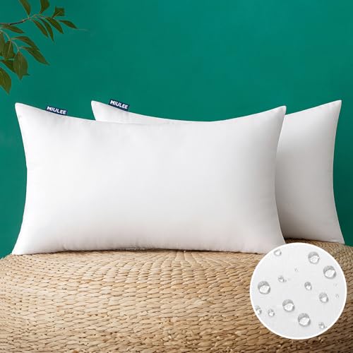 12x20 Inch Waterproof Outdoor Pillow Inserts, Set of 2