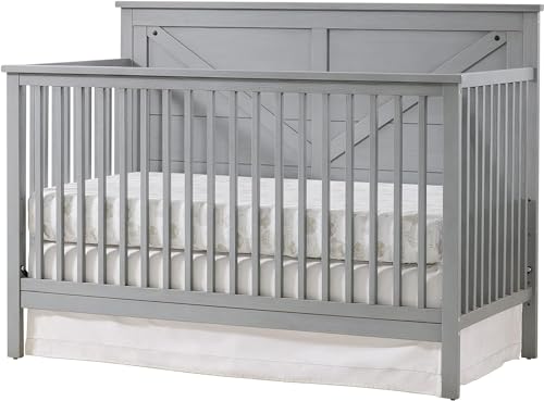Montauk 4-in-1 Convertible Crib and 2-Stage Crib Mattress Nursery Set