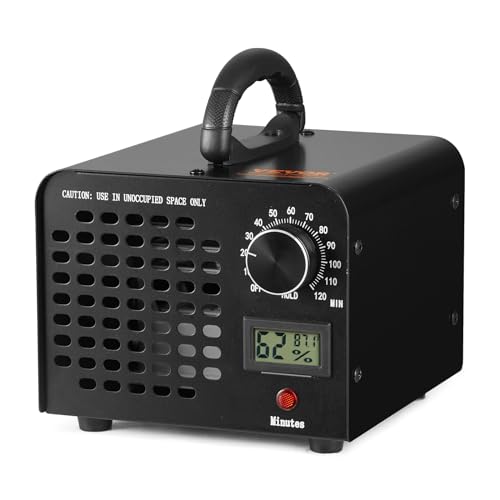 High Capacity Ozone Generator 24000mg/h with 120 Min Timer for Rooms and Cars
