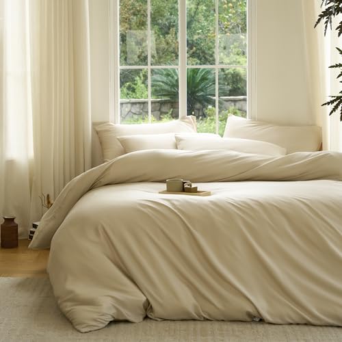 Cooling Bamboo Viscose Duvet Cover Set - Soft 3-Piece King/Cal King Bedding
