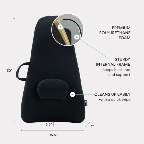 Highback Backrest Support Cushion - Extra Tall Lumbar Pillow