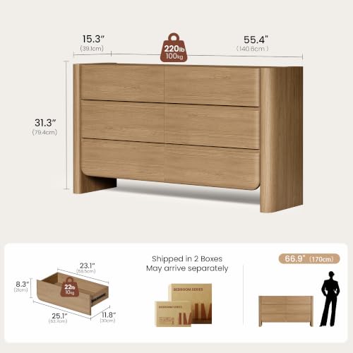 ModernMate 3-Piece Bedroom Furniture Set with Dresser & Nightstands, Walnut Finish