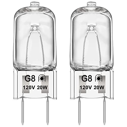 G8 Microwave Light Bulb 120V 20W - 2 Pack Replacement for Over Range Oven
