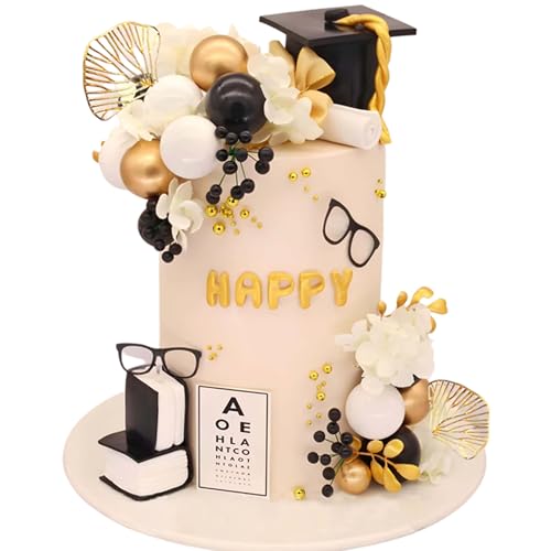 24pcs Graduation Cake Topper Set Class of 2026 Party Decorations