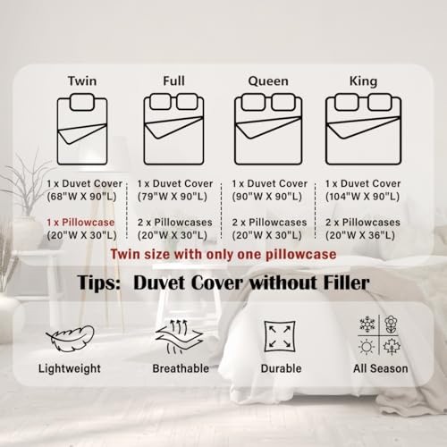 Japanese Crane and Cloud Duvet Cover Set, Queen Size 3-Piece Bedding