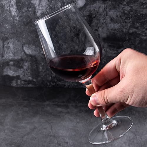 Tempered Glass Wine Glasses Set - 15.5 oz Stemware for Red or White Wine (8 Pack)
