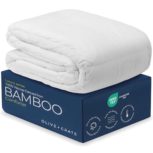 Bamboo Comforter Twin XL - 100% Viscose, Breathable, Hypoallergenic