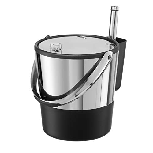 Double-Wall Insulated Ice Bucket with Lid & Scoop - 4 Qt Stainless Steel