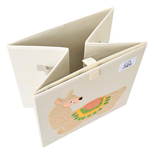 13-Inch Animal Cube Storage Bin - Foldable Fabric Toy Organizer Basket