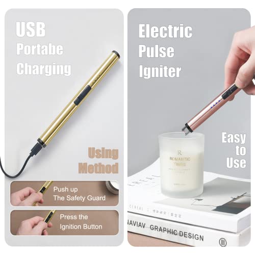 Candle Accessories Kit with Electric Lighter, Wick Trimmer & Snuffer