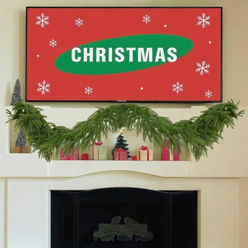 LVZHIYUAN 2 Pack 9 FT Artificial Norfolk Pine Garland for Christmas & Holiday Decor