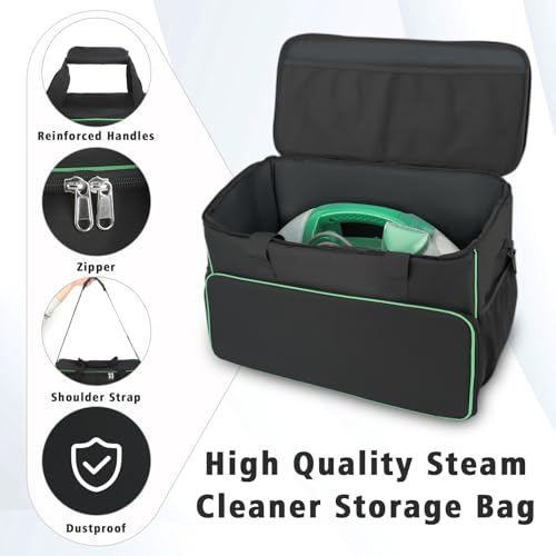 Portable Carpet Cleaner Storage Bag with Accessory Pockets, Black
