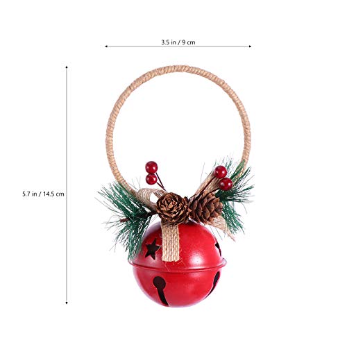 HEALLILY 4pc Retro Metal Jingle Bells Set for Christmas Tree Door Wall Pets