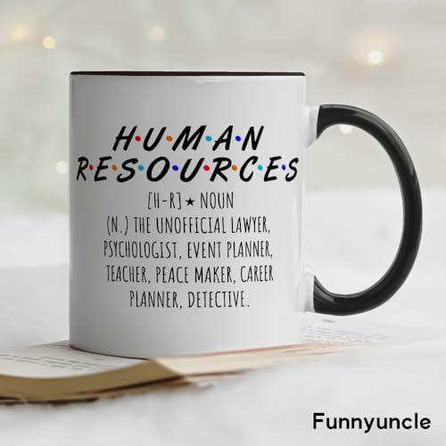 FUNNYUNCLE Human Resources Coffee Mug – Appreciation Gift for HR Professionals, 11oz Ceramic
