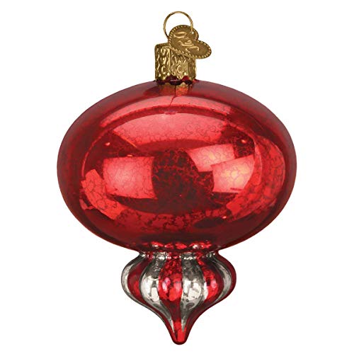Old World Christmas Red Peppermint Glass Ornament - Handcrafted Holiday Tree Decoration
