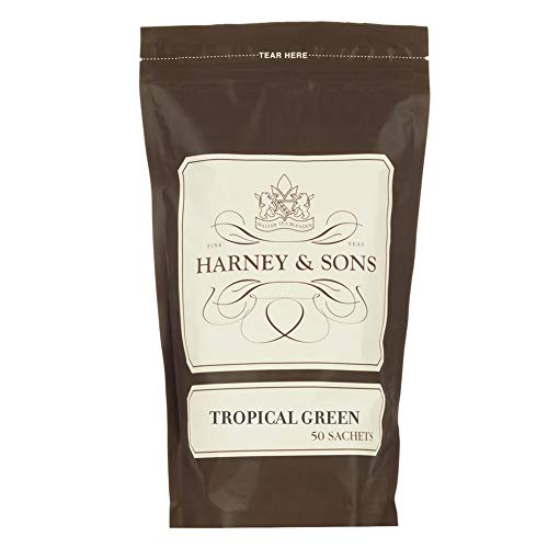 Tropical Green Tea Sachets - Pineapple Flavored Bancha Green Tea, 50 Count
