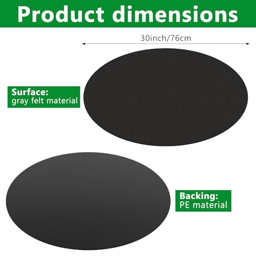 30-Inch Non-Slip Felt Christmas Tree Stand Mat - Floor Protector for Spills & Scratches