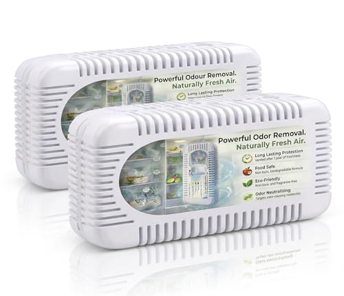 Activated Charcoal Refrigerator Deodorizer & Odor Absorber 2 Pack