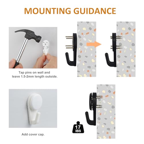 30-Pack Concrete Wall Utility Hooks, Heavy-Duty Hard Surface Hangers