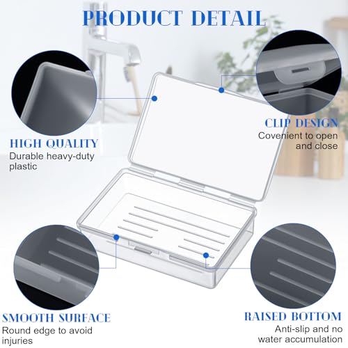 Reallnaive 24-Pack Travel Soap Case - Portable Plastic Container with Lid