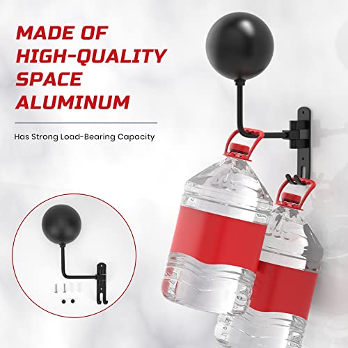 180° Swivel Aluminum Wall Mount Helmet Holder for Motorcycle and Sports Gear
