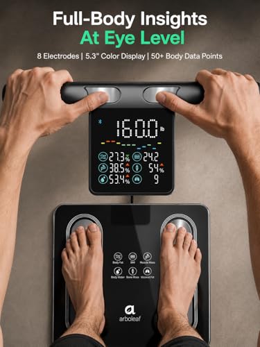 8-Electrode Body Composition Scale with Eye-Level Handle Display