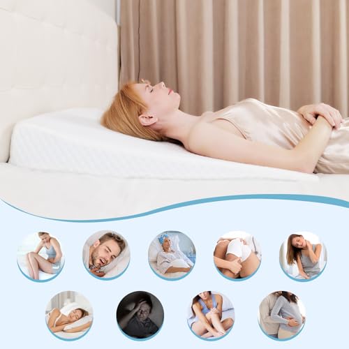Wedge Pillow for Sleeping and Back Support - 5-Inch Foam Triangle