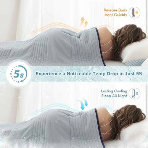 Cooling Blanket for Hot Sleepers - Q-Max 0.42 Soft Comforter, King Size (80x91in) - Breathable Mint Green
