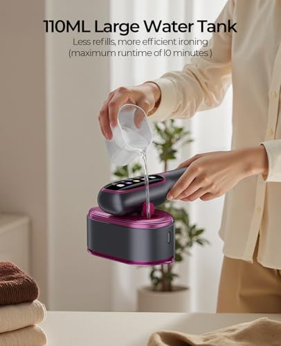 YOZLNFO Handheld Travel Clothes Steamer, 1200W 5-Mode Portable Iron