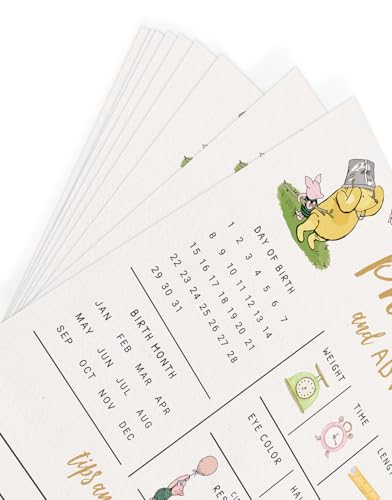 Baby Shower Predictions and Advice Cards - Classic Storybook Theme, 30 Pack