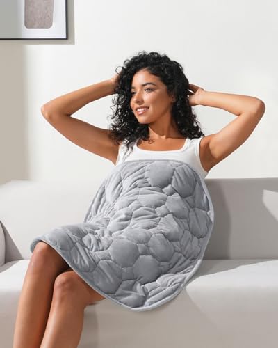 7lb Weighted Lap Blanket, 24"x29" Ultra-Soft Crystal Velvet Sensory Pad