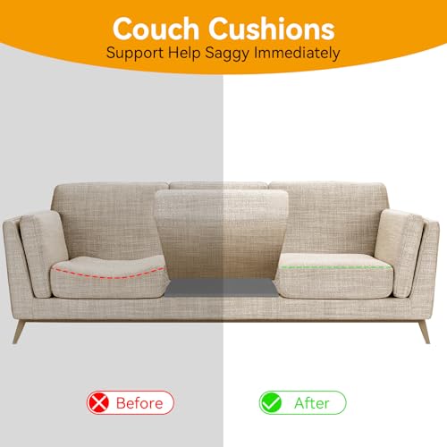 Couch Cushion Support for Sagging Sofas, 24x20 Inch High-Density Foam (3-Pack)