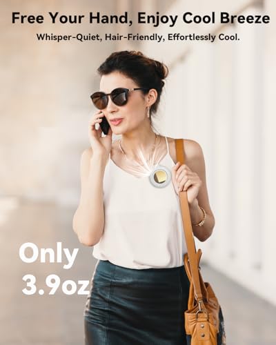 Portable Bladeless Waist Clip Fan 3-Speed Quiet Personal Fan
