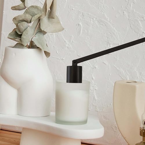 Candle Snuffer Extinguisher with Long Handle - Black Stainless Steel