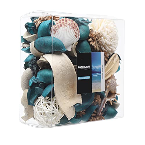 Ocean Scented Blue Potpourri Bowl Filler with Fragrance Oil, 9.8 oz