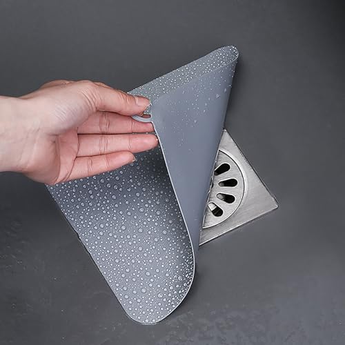 Silicone Drain Stopper and Anti-Odor Floor Cover - 2 Pack, 5x5 Inch
