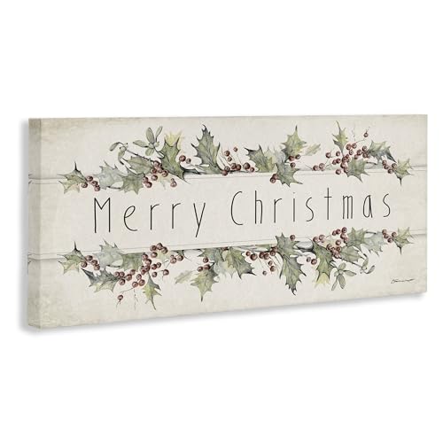 Vintage Christmas Canvas Art - 20 x 48 inch Stretched Wall Panel