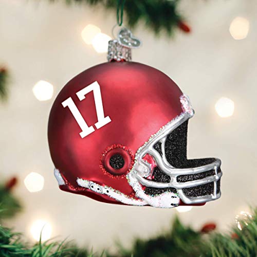 Alabama Helmet Glass Ornament - Old World Christmas Handcrafted University Collection