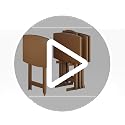 5-Piece Oversized Folding Snack Table Set with Storage Rack