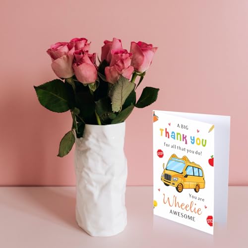 School Bus Driver Appreciation Cards Bulk – ‘A Big Thank You For All That You Do, You Are Wheelie Awesome’