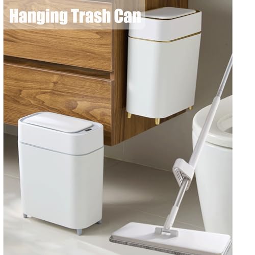 2-Pack Automatic Touchless Trash Can, Slim Motion Sensor Bin for Bathroom