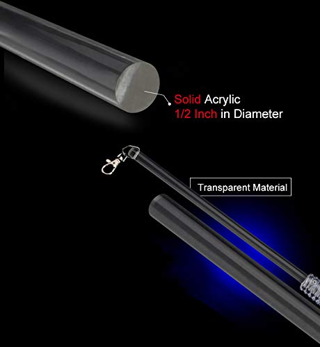 36-Inch Clear Acrylic Curtain Pull Wands - 2 Pack Drapery Rods